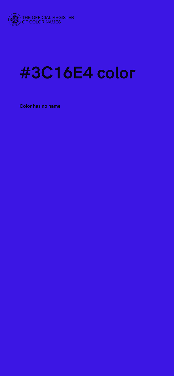#3C16E4 color image