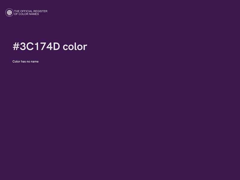 #3C174D color image