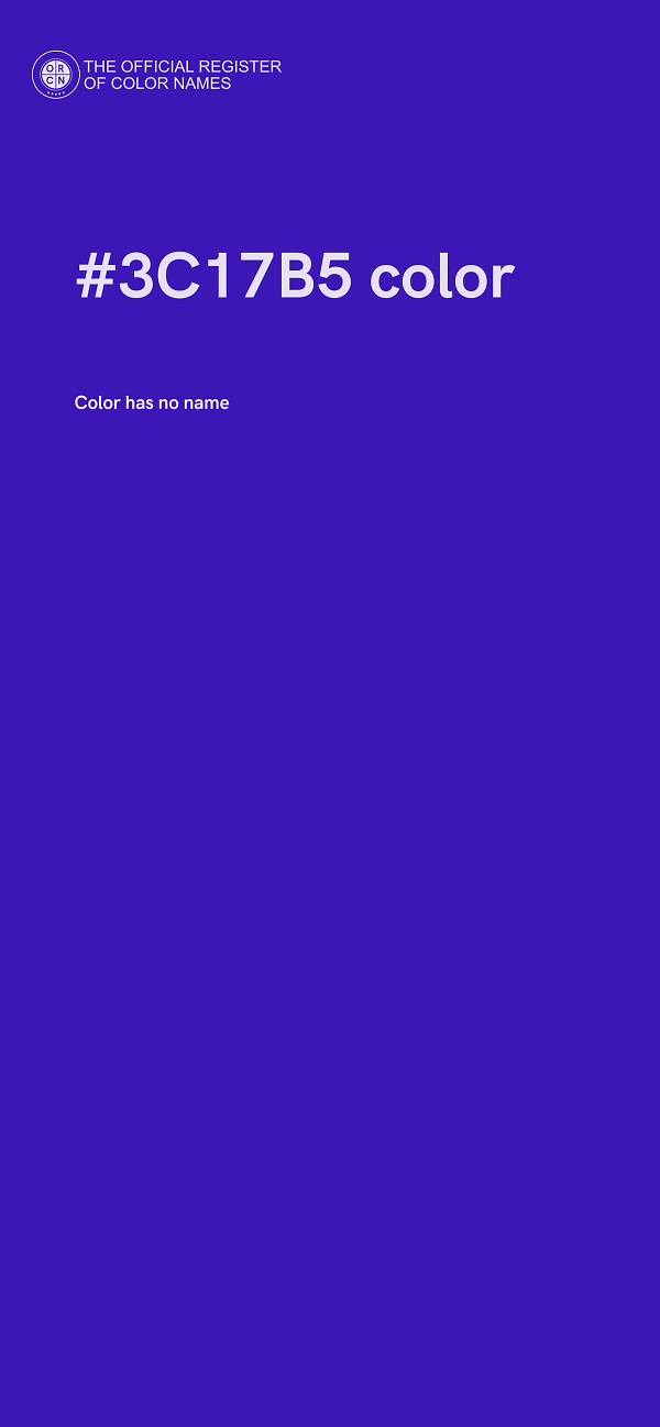 #3C17B5 color image