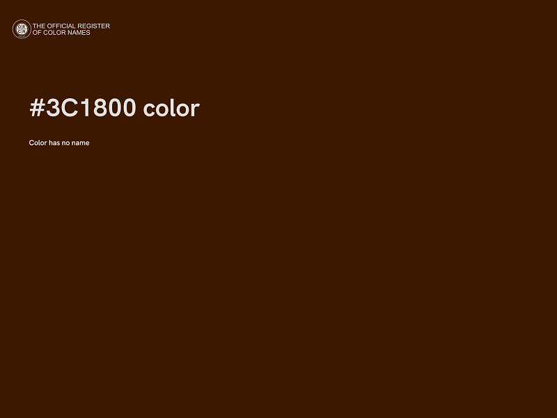 #3C1800 color image