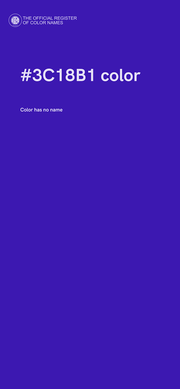 #3C18B1 color image
