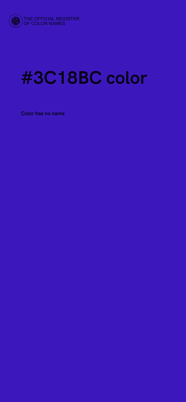 #3C18BC color image
