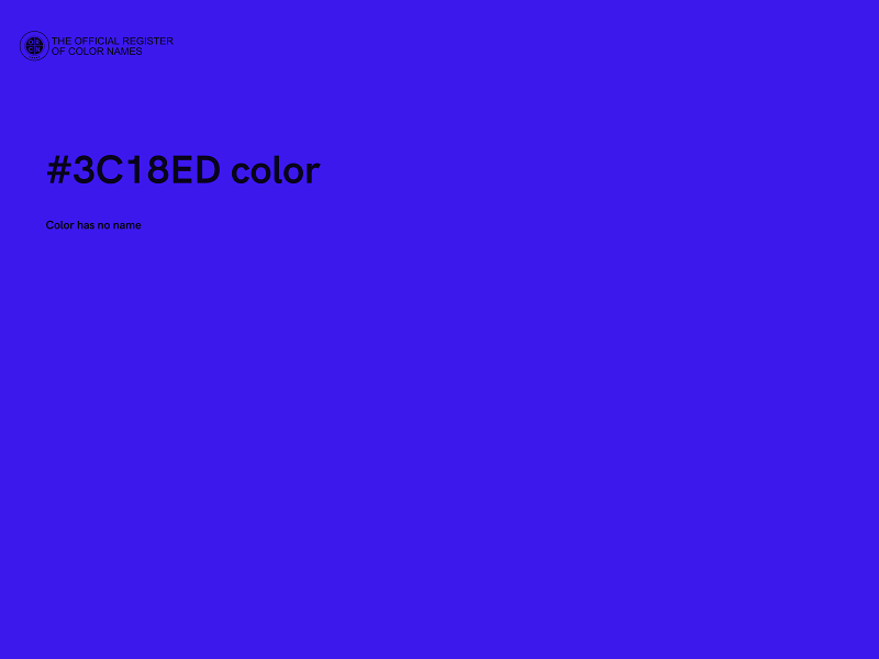 #3C18ED color image