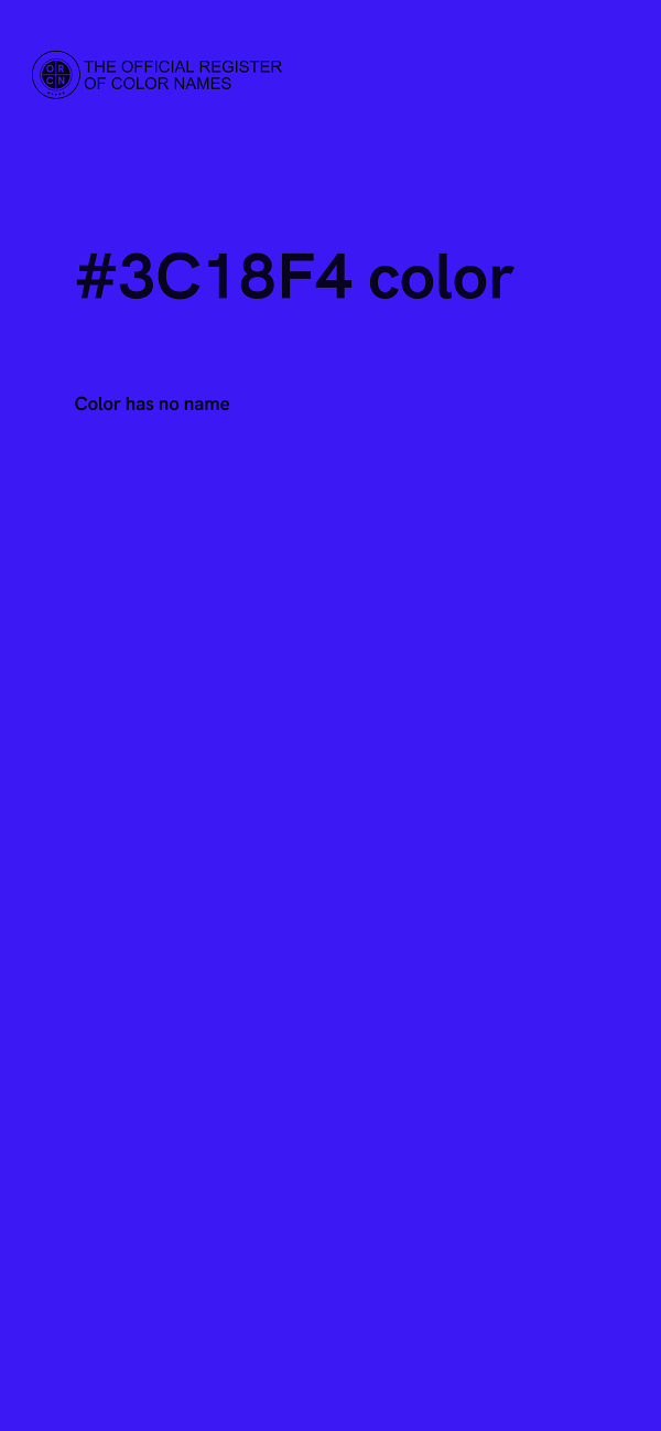 #3C18F4 color image