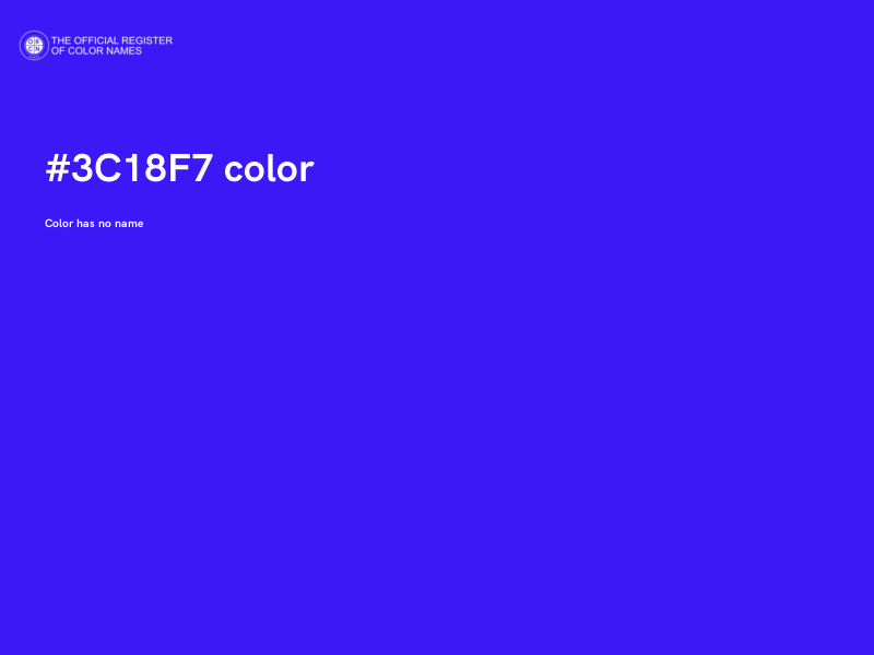 #3C18F7 color image