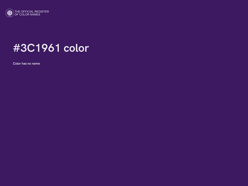 #3C1961 color image