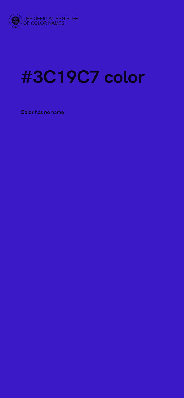 #3C19C7 color image