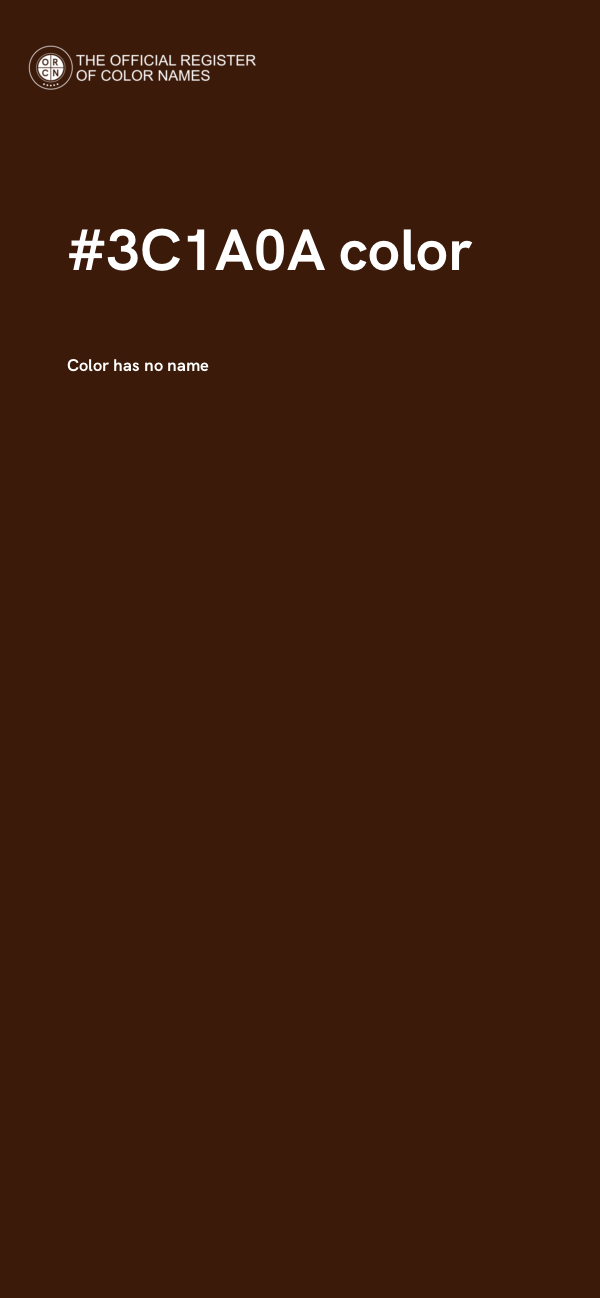 #3C1A0A color image