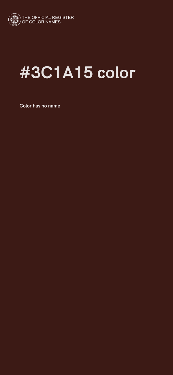 #3C1A15 color image