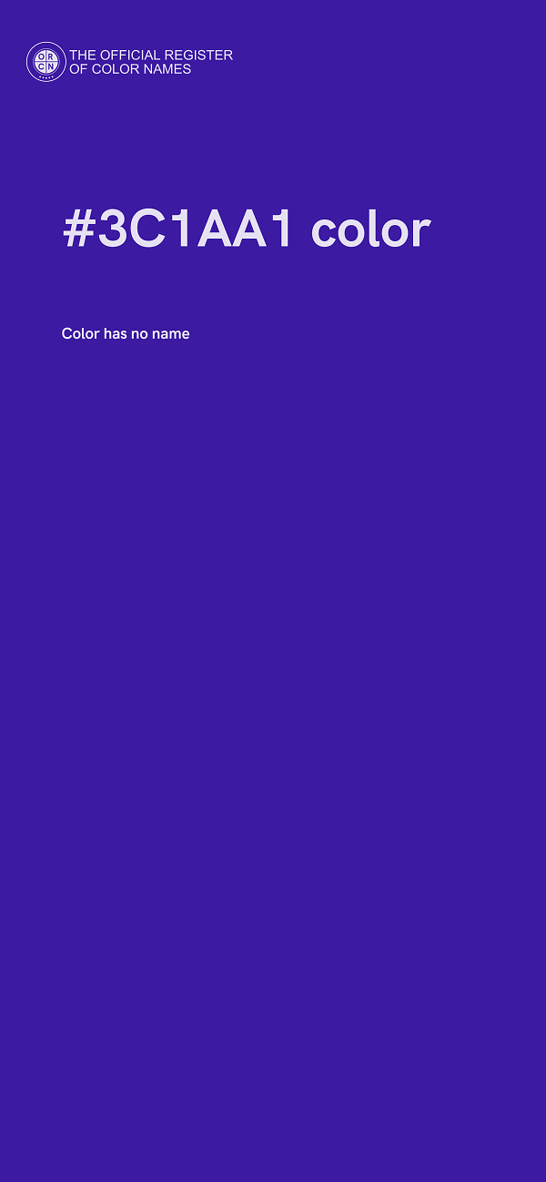 #3C1AA1 color image