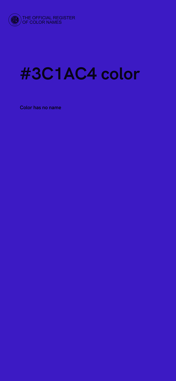 #3C1AC4 color image