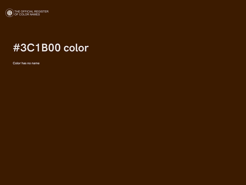 #3C1B00 color image