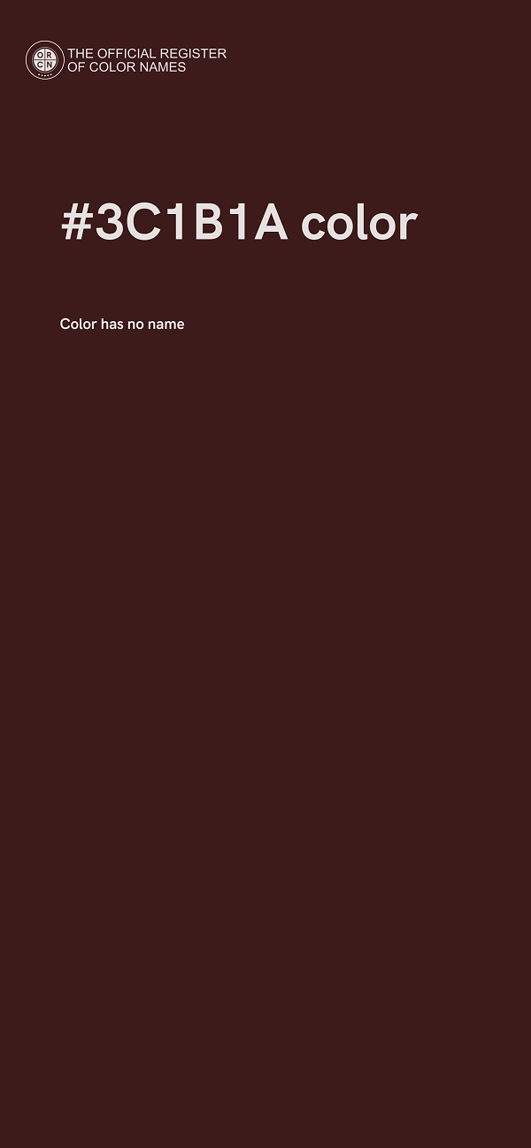 #3C1B1A color image