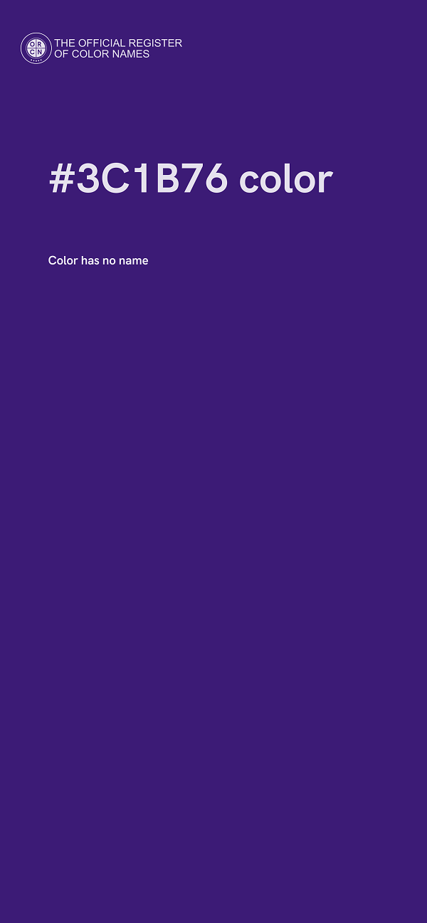 #3C1B76 color image