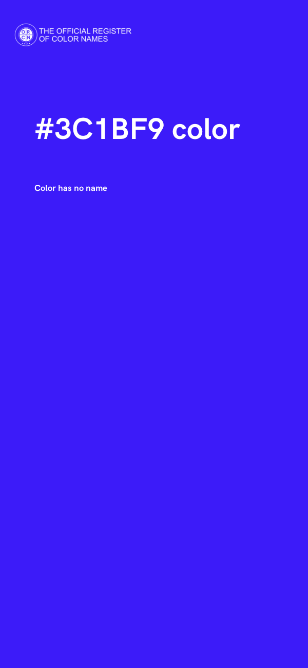 #3C1BF9 color image