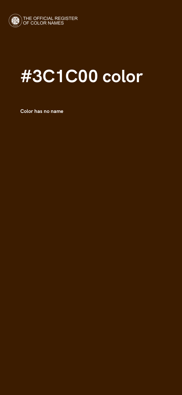 #3C1C00 color image