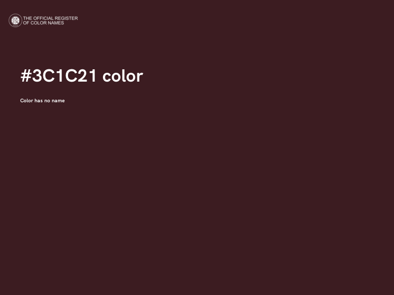 #3C1C21 color image