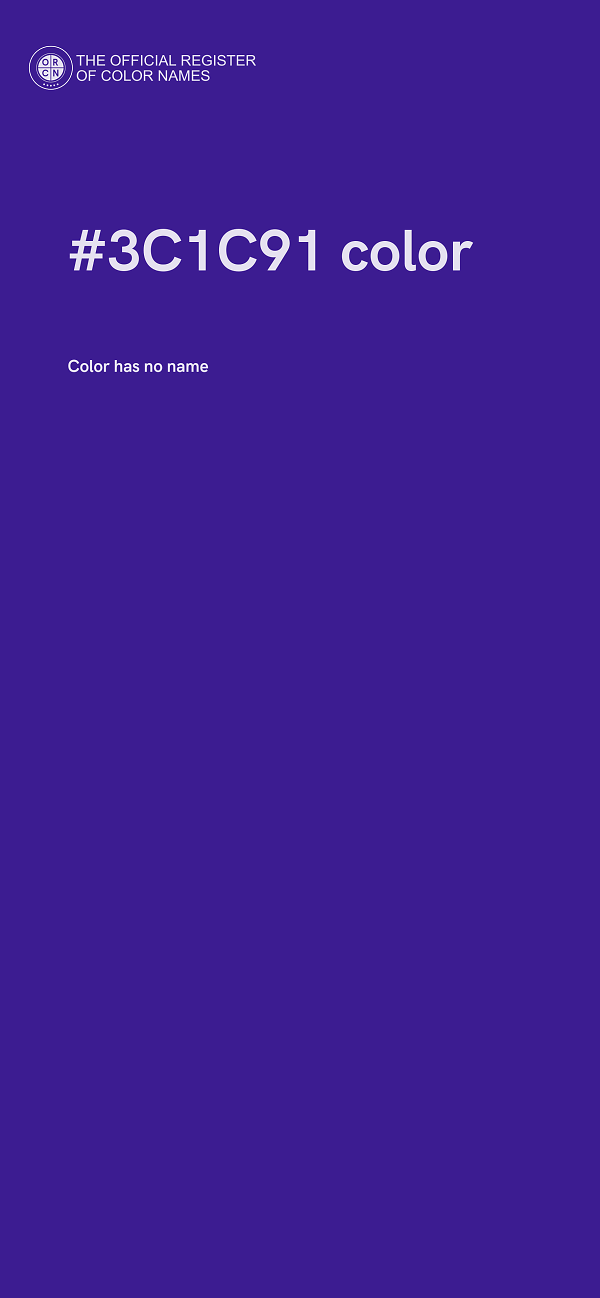 #3C1C91 color image