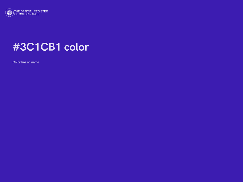 #3C1CB1 color image