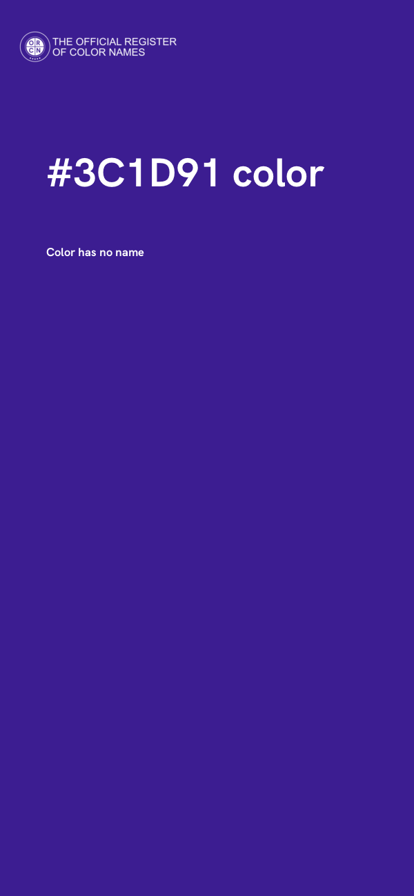 #3C1D91 color image