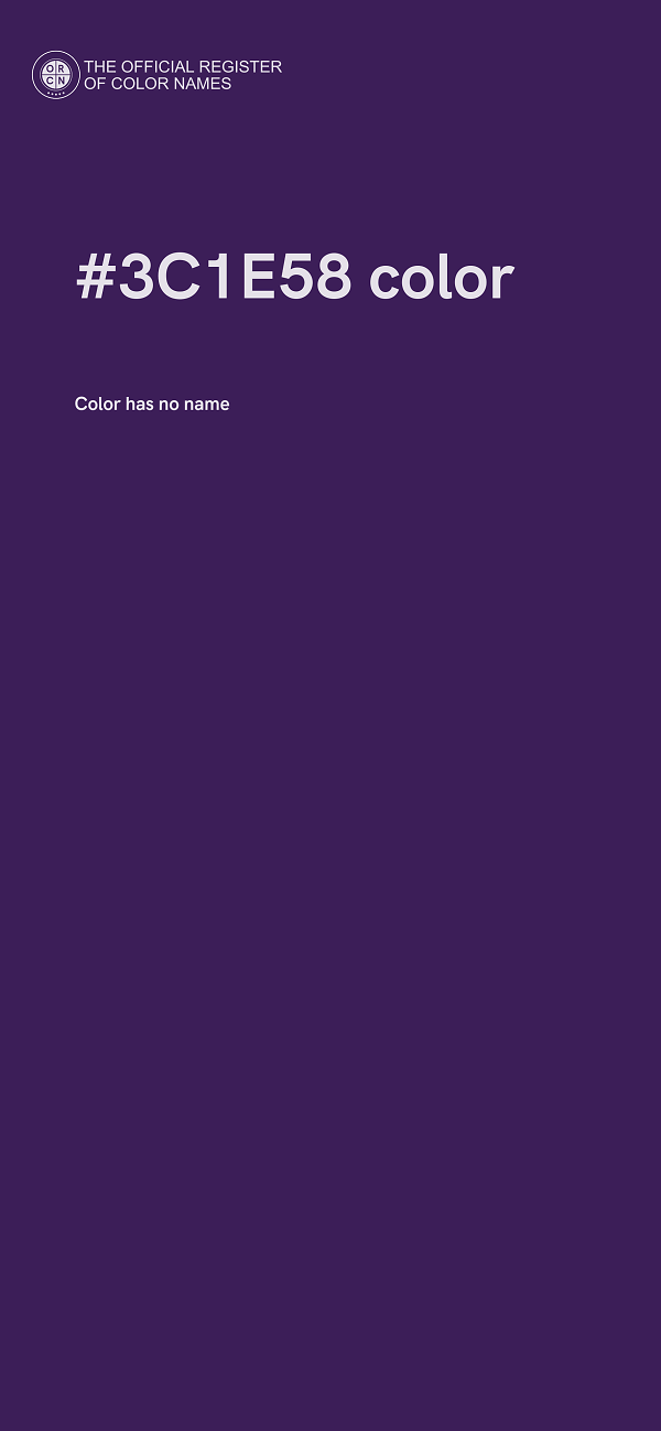 #3C1E58 color image