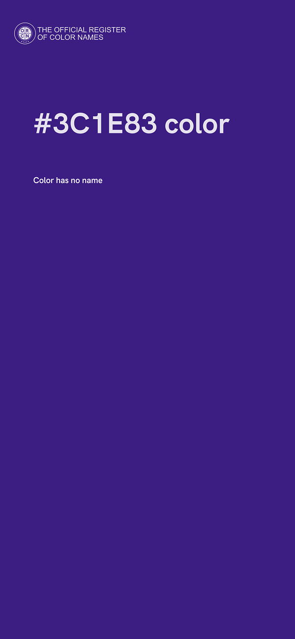 #3C1E83 color image