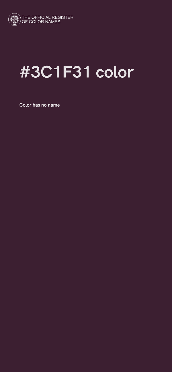#3C1F31 color image