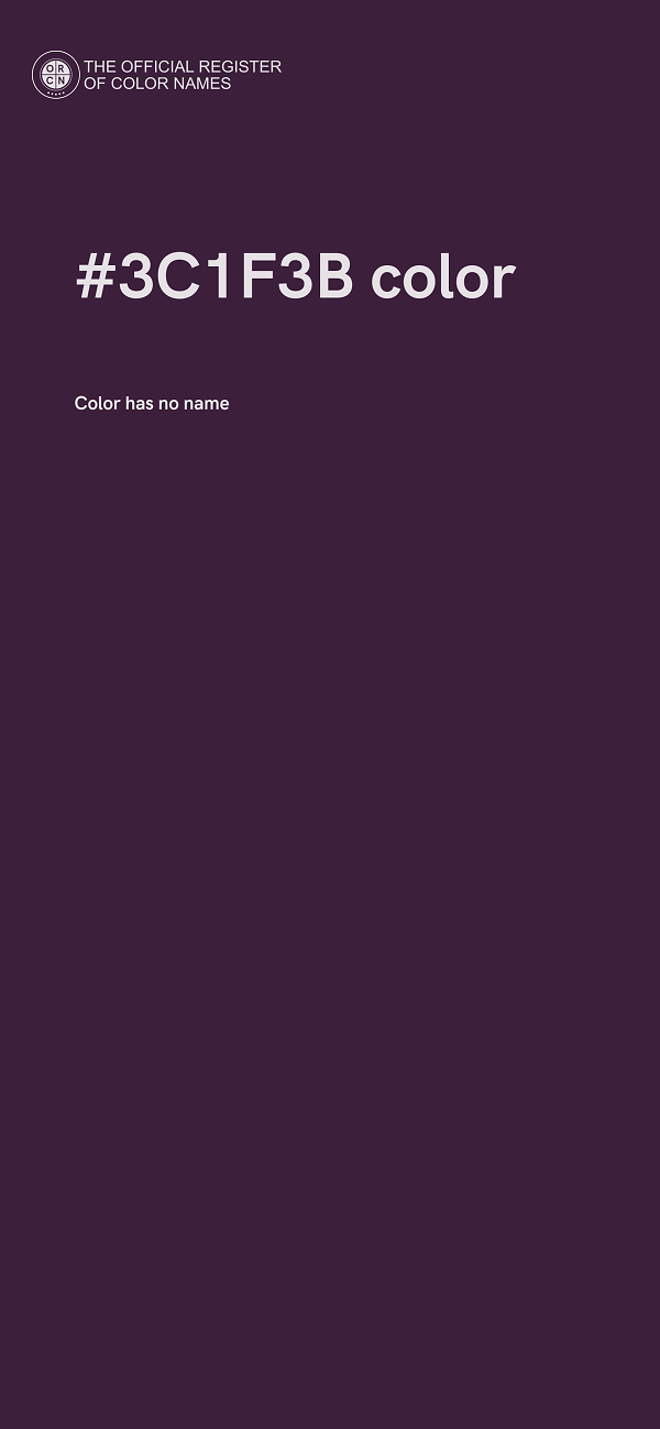 #3C1F3B color image