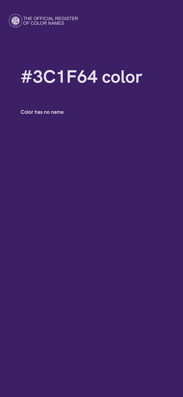 #3C1F64 color image