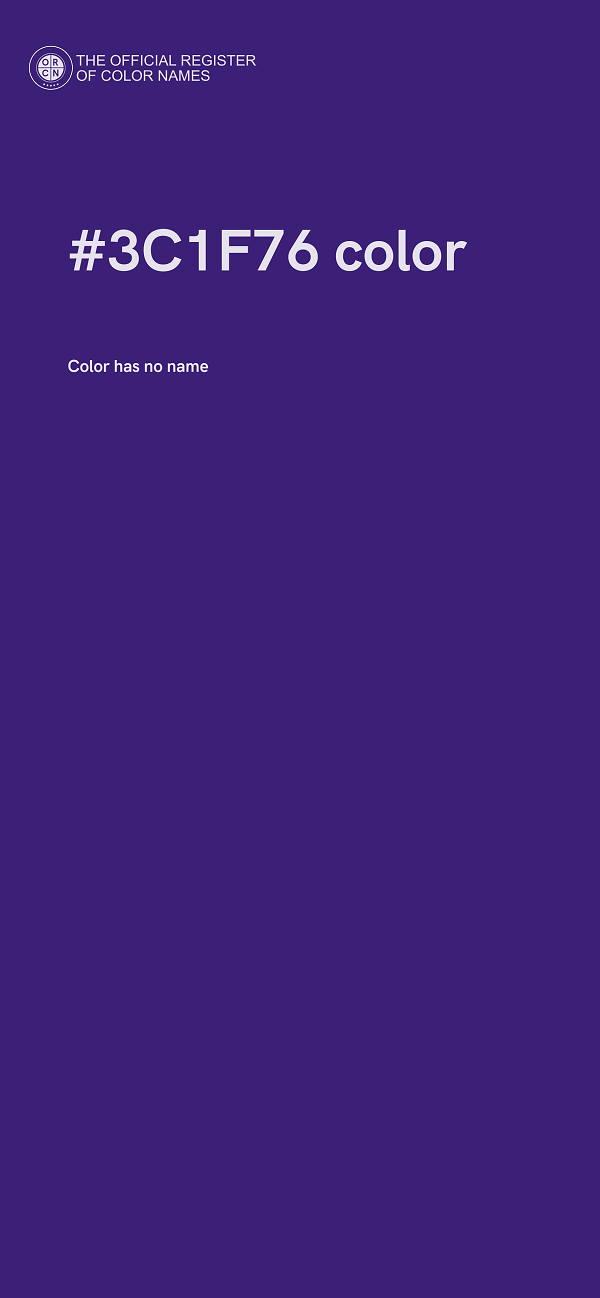 #3C1F76 color image