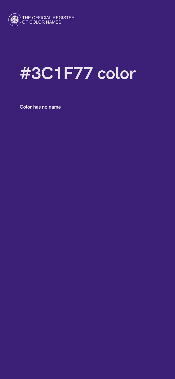 #3C1F77 color image