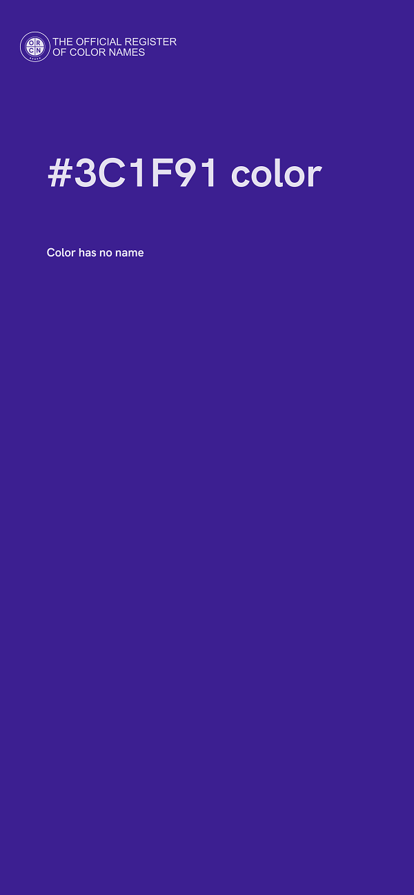 #3C1F91 color image