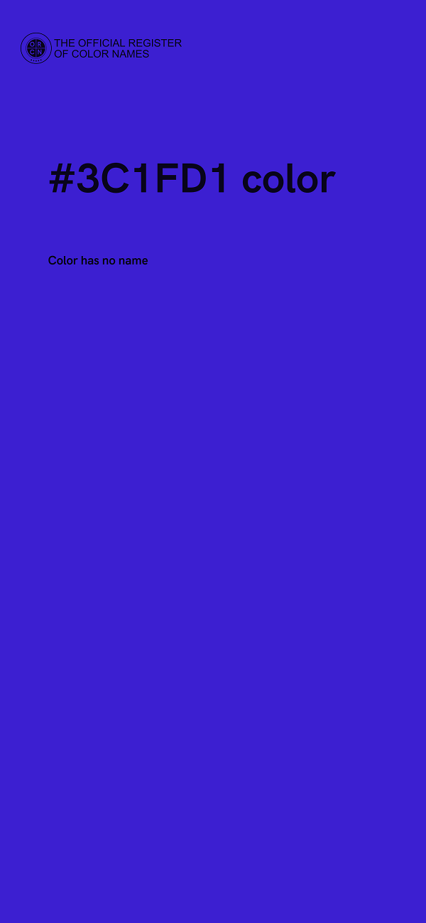 #3C1FD1 color image