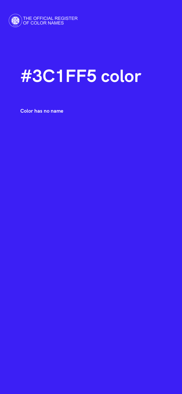 #3C1FF5 color image