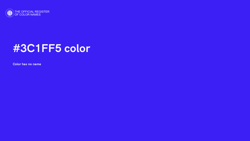 #3C1FF5 color image