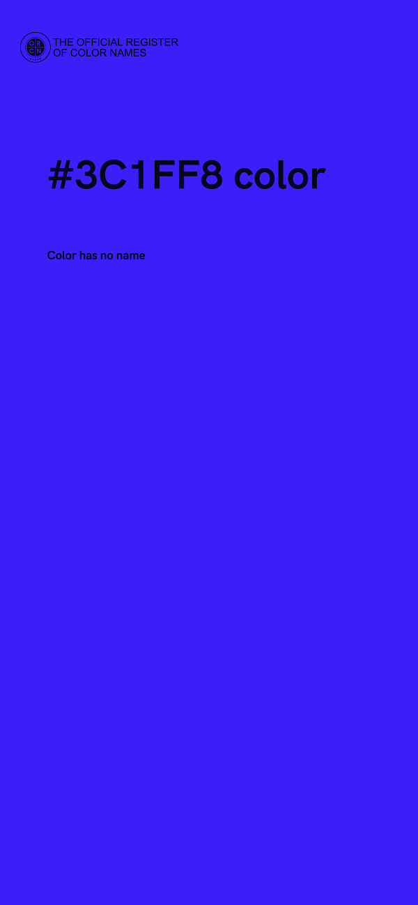 #3C1FF8 color image