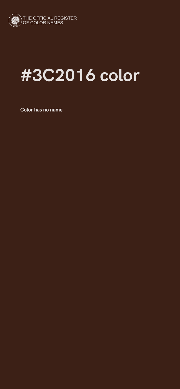 #3C2016 color image