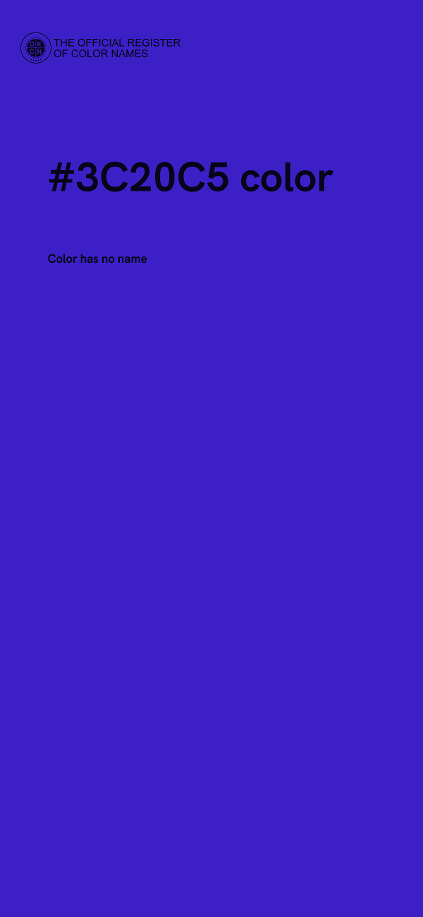 #3C20C5 color image