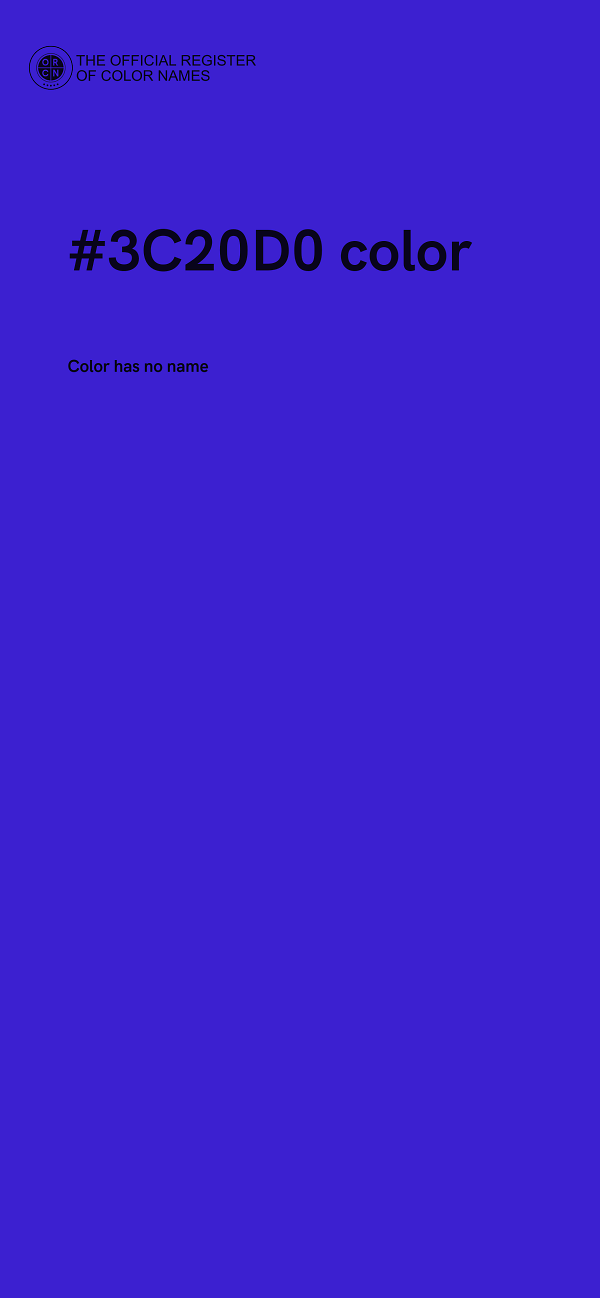 #3C20D0 color image