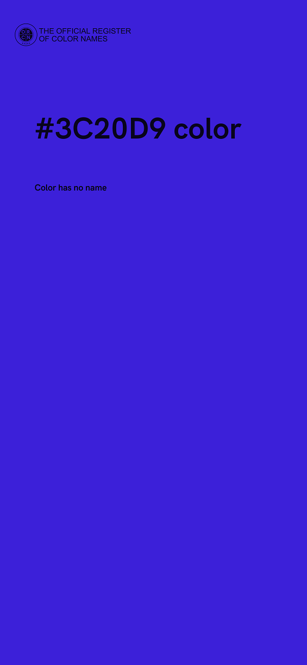 #3C20D9 color image