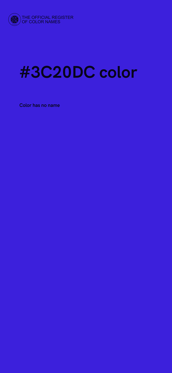 #3C20DC color image