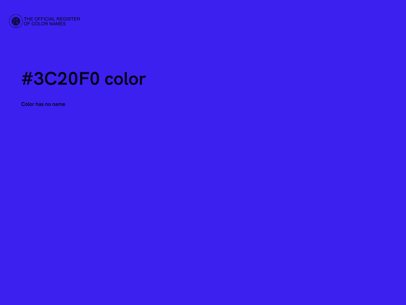 #3C20F0 color image