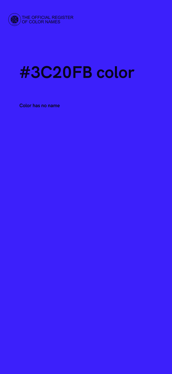 #3C20FB color image