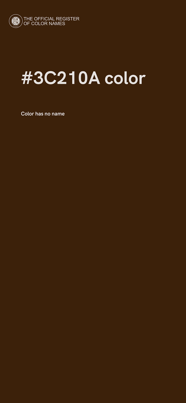 #3C210A color image