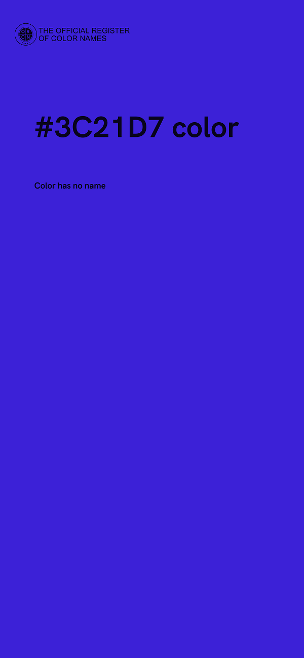 #3C21D7 color image