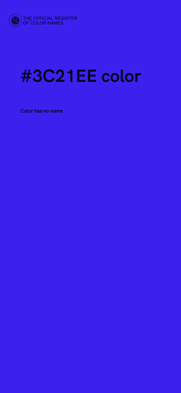#3C21EE color image
