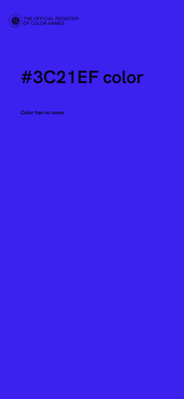 #3C21EF color image