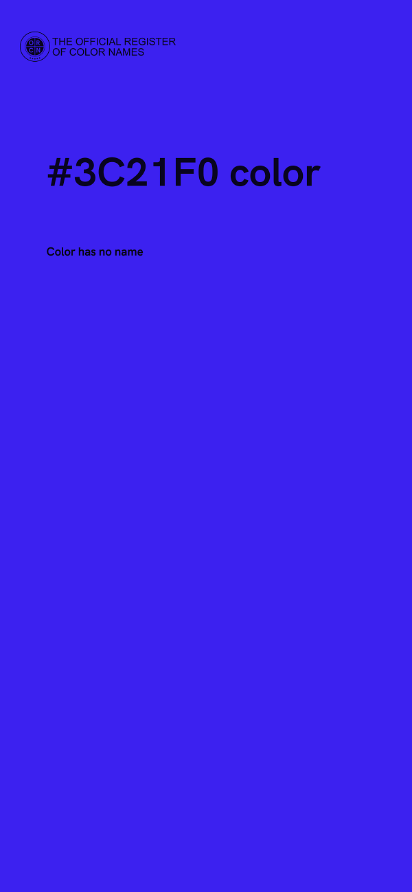 #3C21F0 color image