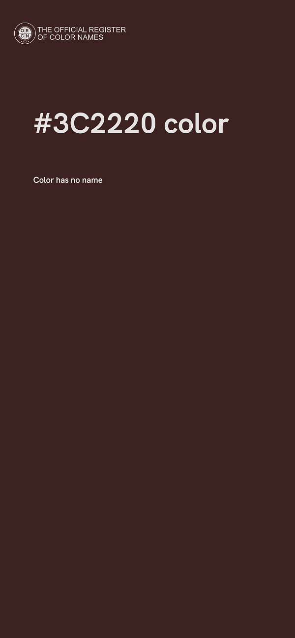 #3C2220 color image