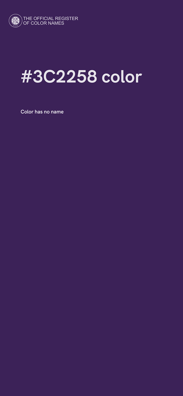 #3C2258 color image